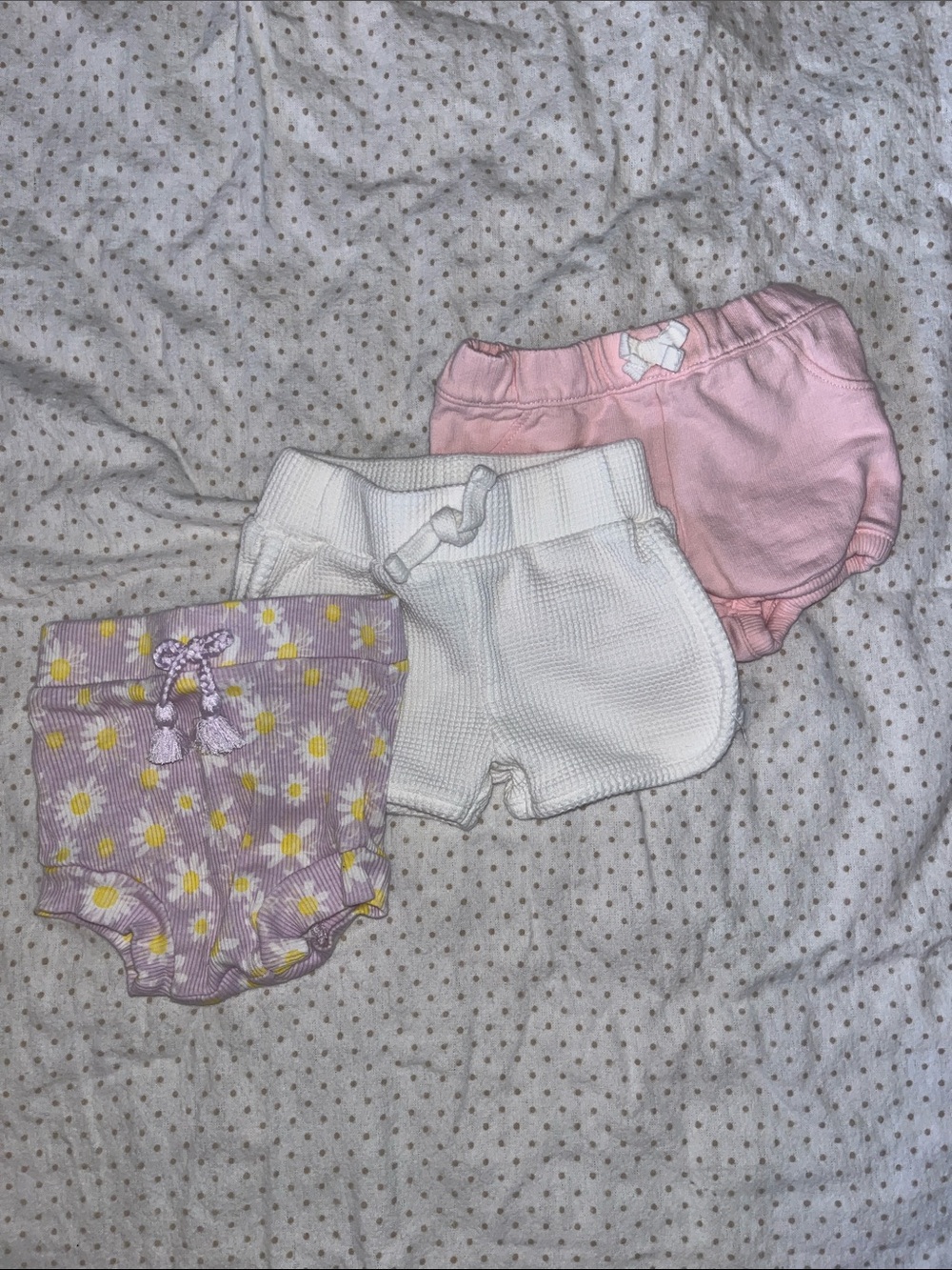 Carter's Pink, White & Lavender Daisy Diaper Cover Set